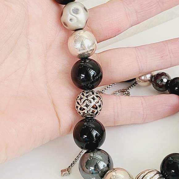 David Yurman Large Elements Bead Necklace With Bla - Picture 13 of 16